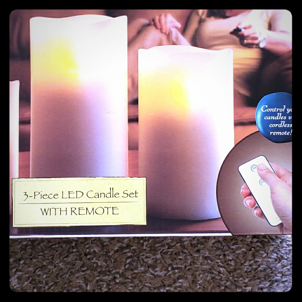 3 pcs LED candle set with remote